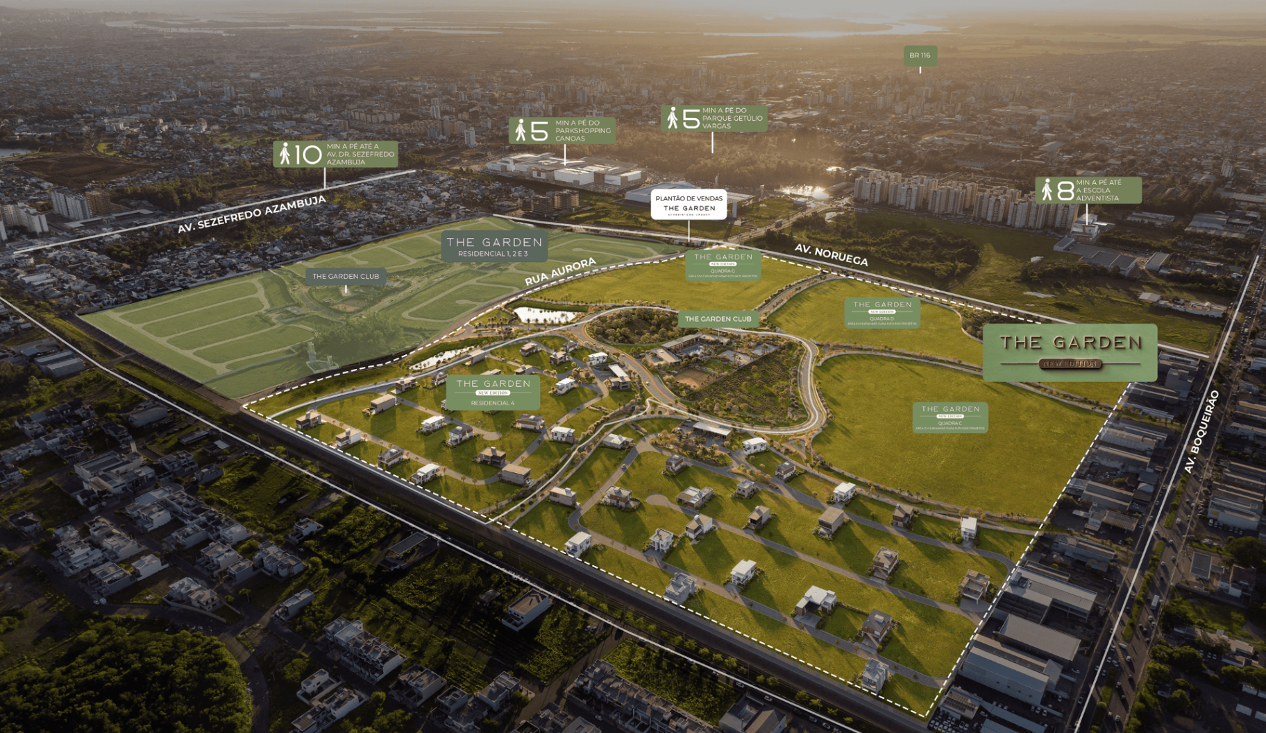 Mapa de localização do The Garden New Edition em Canoas